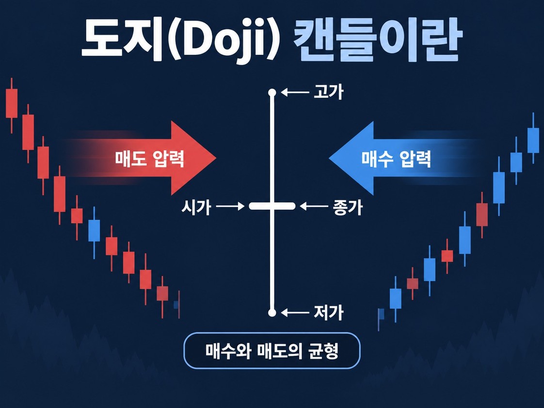도지(Doji) 캔들이란 — 시가와 종가가 거의 같을 때 읽는 법