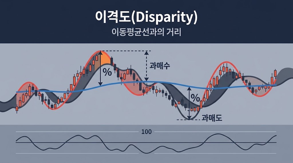 이격도(Disparity) — 주가가 이동평균선에서 얼마나 멀어졌는지 보는 지표